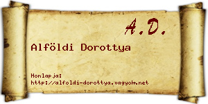 Alföldi Dorottya névjegykártya
