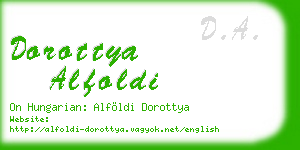 dorottya alfoldi business card