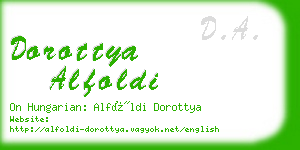 dorottya alfoldi business card